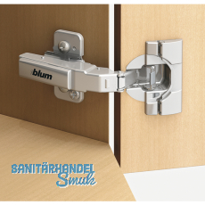 BLUM CLIP top Winkelscharnier 45, 95, max. aufschlagend, III, Schrauben