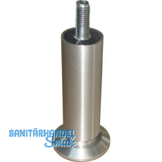 Dekorfu Fu  30 mm, Lnge 100 mm,Aluminium matt geschliffen,klar matt lackiert