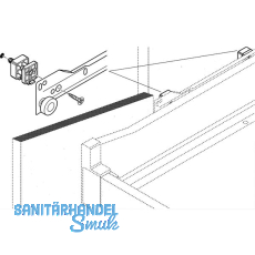 BLUM Distanzteile Innenschubkasten-Teilauszug 8 ohne Dbel, KS cremewei