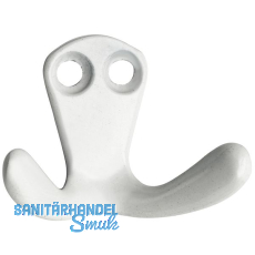 Doppelhakerl Hapi Breite 44 mm, Hhe 33 mm, Aluminium wei beschichtet