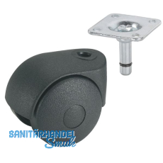 Doppelrolle 50 mm Kunststoff-schwarz