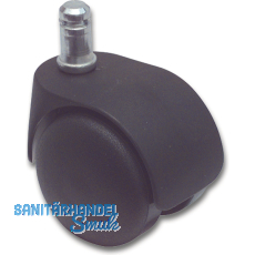 Doppelrolle Office Laufflche hart, Bauhhe 59 mm, Kunststoff schwarz