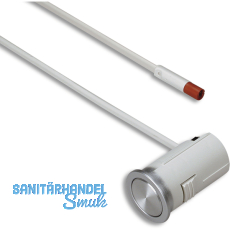 Druckschalter 230 V, 1-polig, mit 1000 mm Anschlussleitung, vernickelt matt