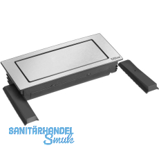 EVOline BackFlip, 2 Stk. Schukosteckdosen, 1 Stk. USB-Charger, Edelstahl