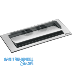 EVOline BackFlip, 2 Stk. Schukosteckdosen, 1 Stk. USB-Charger, Edelstahl