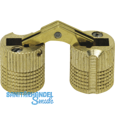 Exakt Einbohr-Scharnier Bohr  12 mm, Holzstrke 17-22 mm, Messing blank