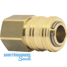 Euro Druckluft Kupplung aus Messing mit Innengewinde 1/2\"
