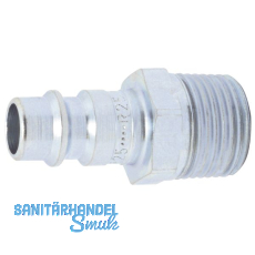 Euro Druckluft Stecknippel aus Stahl mit Auengewinde 3/8\"
