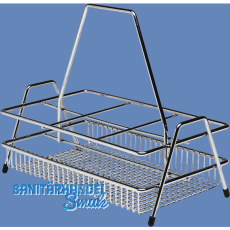 VAUTH-SAGEL Flaschentrger 369 x 336 x 210 mm, Stahldraht silber RAL 9006