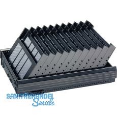 HETTICH SYSTEMA TOP 2000 Formularablage, Fcheranzahl 6, Kunststoff schwarz