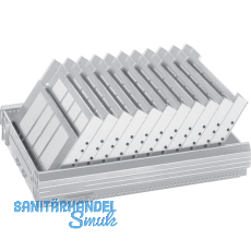 HETTICH SYSTEMA TOP 2000 Formularablage, Fcheranzahl 11, Kunststoff Alu-Finish