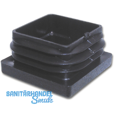 Fukappen fr Vierkantprofil, 50x30, Wandstrke 1-3mm Kunststoff schwarz