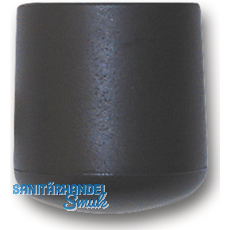 Fukappen fr Rundrohr auen, Rohr 30, Kunststoff schwarz