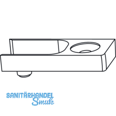 GU-966 mZ Schlieplatte, Schema C, Montage auf Falzhebelverschluss, Zink silber