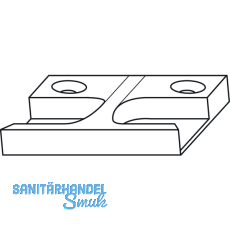 GU-966 mZ Schlieplatte, Schema C, Montage auf Falzhebelverschluss, Zink silber