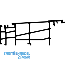 GU Thermostep 164 Grundkrper Verbreiterungsprofil P1719, 6700 mm, silber elox.