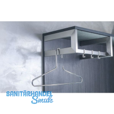 Nano Garderobenbgel rechts, B:300mm, H:150mm Edelstahl gebrstet
