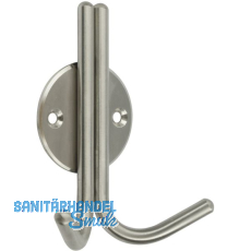 Mantelhaken Kabah mit Platte  46 mm, H 100 mm, T 40,3 mm, Edelstahl gebrstet