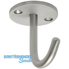 Einfach-Haken Delta Breite 50 mm, Hhe 65 mm, Edelstahl gebrstet