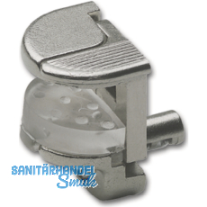 Glasbodentrger Alfa Stop zum Stecken, Bohr  5 mm, vernickelt