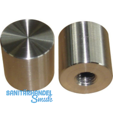 Glasklebeteller  25 mm, Edelstahl rostfrei