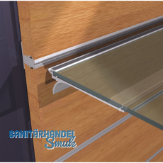 Wall Sys Tablar-/Korpustrger 34 mm, zum Einhngen, Aluminium natur eloxiert