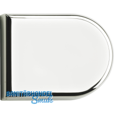 HETTICH Glastr-Zierkappe halbrund, Kunstsoff matt vernickelt, 70713