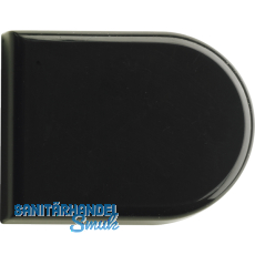 HETTICH Glastr-Zierkappe halbrund, Kunststoff schwarz, 70052