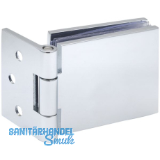GBE 40 Glastürscharnier, Glas 6-8 mm; 45x30 mm, Messing verchromt GBE 40 Glastürscharnier, Glas 6-8 mm; 45x30 mm, Messing verchromt