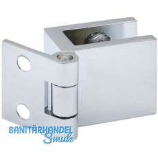 H25/R7 Glastrscharnier, Glas 6-8; 32x25 mm, Messing verchromt poliert