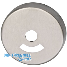 GRUNDMANN WC-Rosette  50 mm, m. Sichtschlitz u.Anschraubtrger \"U\", EdSt. matt