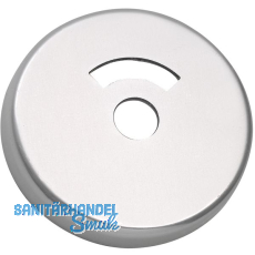 GRUNDMANN WC-Rosette  50 mm, m. Anschraubtrger\"U\" u. Drehknopf, silber elox.