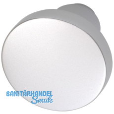 GRUNDMANN Knopfdrckerlochteil Flachform,  45 mm, Aluminium silber eloxiert