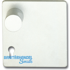 GRUNDMANN Wechselgarnitur GEOS 1754/D55K m Breitschild PZ88, rechts,silber elox