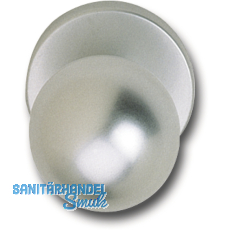 GRUNDMANN Trknopf Flachform, - auf Ros.  45 fest vernietet, silber elox