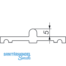 HAUTAU ATRIUM HS 300 Laufschiene Nr. 27 Holz, H=5mm, L=6500 mm, silber eloxiert HAUTAU ATRIUM HS 300 Laufschiene Nr. 27 Holz, H=5mm, L=6500 mm, silber eloxiert