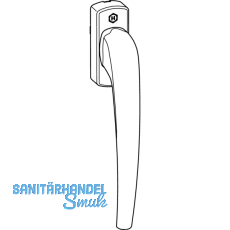 HAUTAU ATRIUM HKS Drehgriff 201 EG, Einlassgetriebe, Alu wei RAL 9016