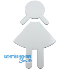 Symbol Frau selbstklebend, 87 x 150 mm, Nylon reinwei