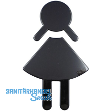 Symbol Frau selbstklebend, 87 x 150 mm, Nylon tiefschwarz