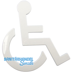 Symbol Rollstuhl selbstklebend, 135 x 150 mm, Nylon reinwei