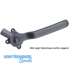 Hebelverschluss einseitig m. Winkelschlieblech, links, Temperguss silberfrbig