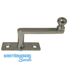 Fensterreiber auf eckiger Platte, 20 mm, Stahl verzinkt silberfrbig