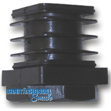 Hhenverstellschrauben mit Fukappe, 40x40 mm, Kunststoff schwarz