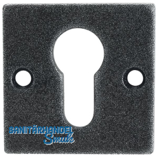 HRTNAGL Rosette eckig WC,- HALL u. Sll, 52x52 mm, verzinkt schwarz passiviert