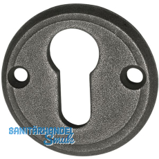 HRTNAGL Drckerrosette 50 mm, Ansatz 18 mm, verzinkt schwarz lackiert