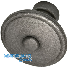 HRTNAGL Trknopf fest vernietet in Zierrosette rund, Stahl verz. schwarz lack.