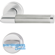 HOPPE Drckergt. AMSTERDAM - auf Ros. PZ, 37 - 47, silber eloxiert/Edelstahl