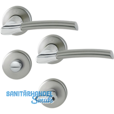 HOPPE Drckergt. BERGEN - auf Ros. BB, TS 39-47, Messing verchromt/Edst.-Eff.