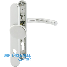 HOPPE Wechselgarnitur LUXEMBOURG - m Knopf u. LS PZ88, Alu silber elox