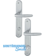 HOPPE Drckergt. ROISSY - auf LS WC90, TS40 - 45, Re, Messing verchromt matt